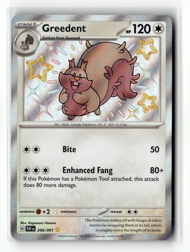 Greedent SV: Paldean Fates #206/091