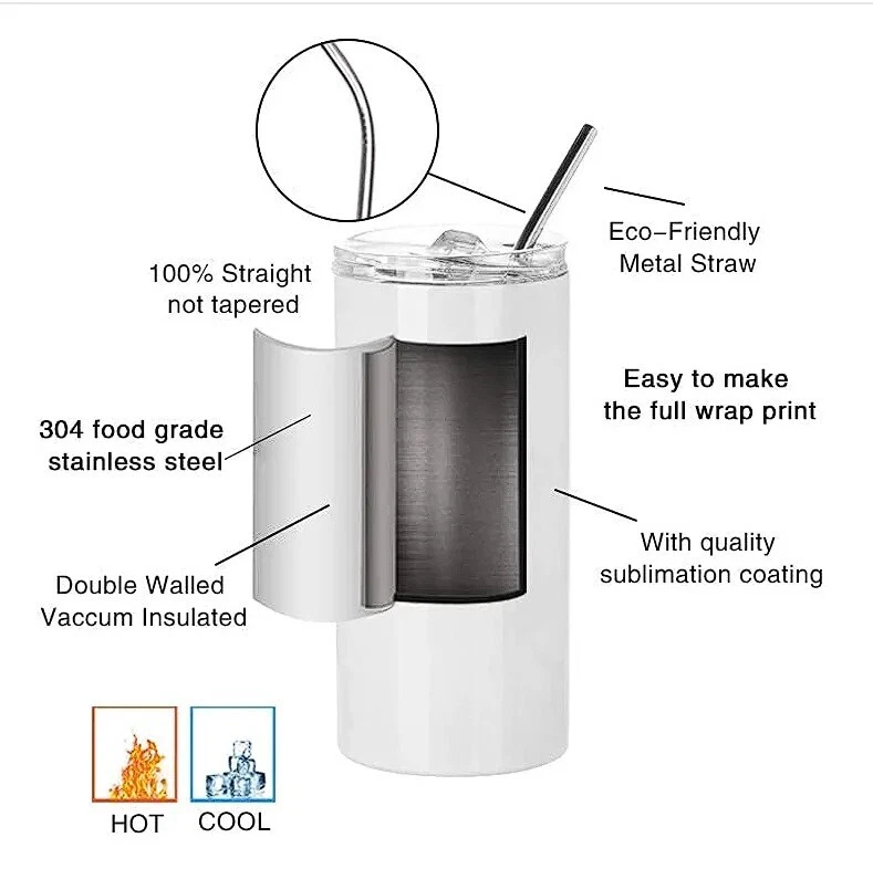 Tumbler 20oz LOVE | Customizable | 2 Metal straw | Glow in the Dark