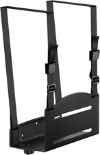 CPU Wall Mount Bracket, Desktop Computer Tower Holder with Safety Straps, Heavy