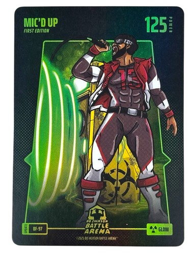 2025 Bo Jackson Battle Arena Mic\'d Up Mike Evans Battlefoil Glow SP Alpha