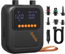 Electric Paddle Board Pump, 20PSI SUP pump for Paddleboard,Dual Stage Black 