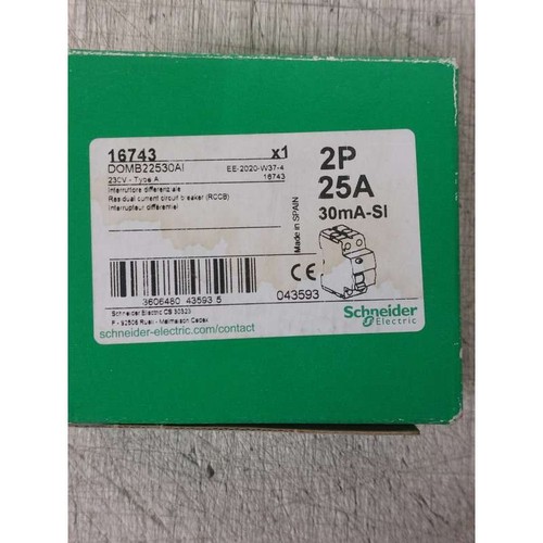 Schneider 16743 DOMB22530AI Interruttore Differenziale 2P 25A 30mA Tipo A SI - Picture 3 of 4