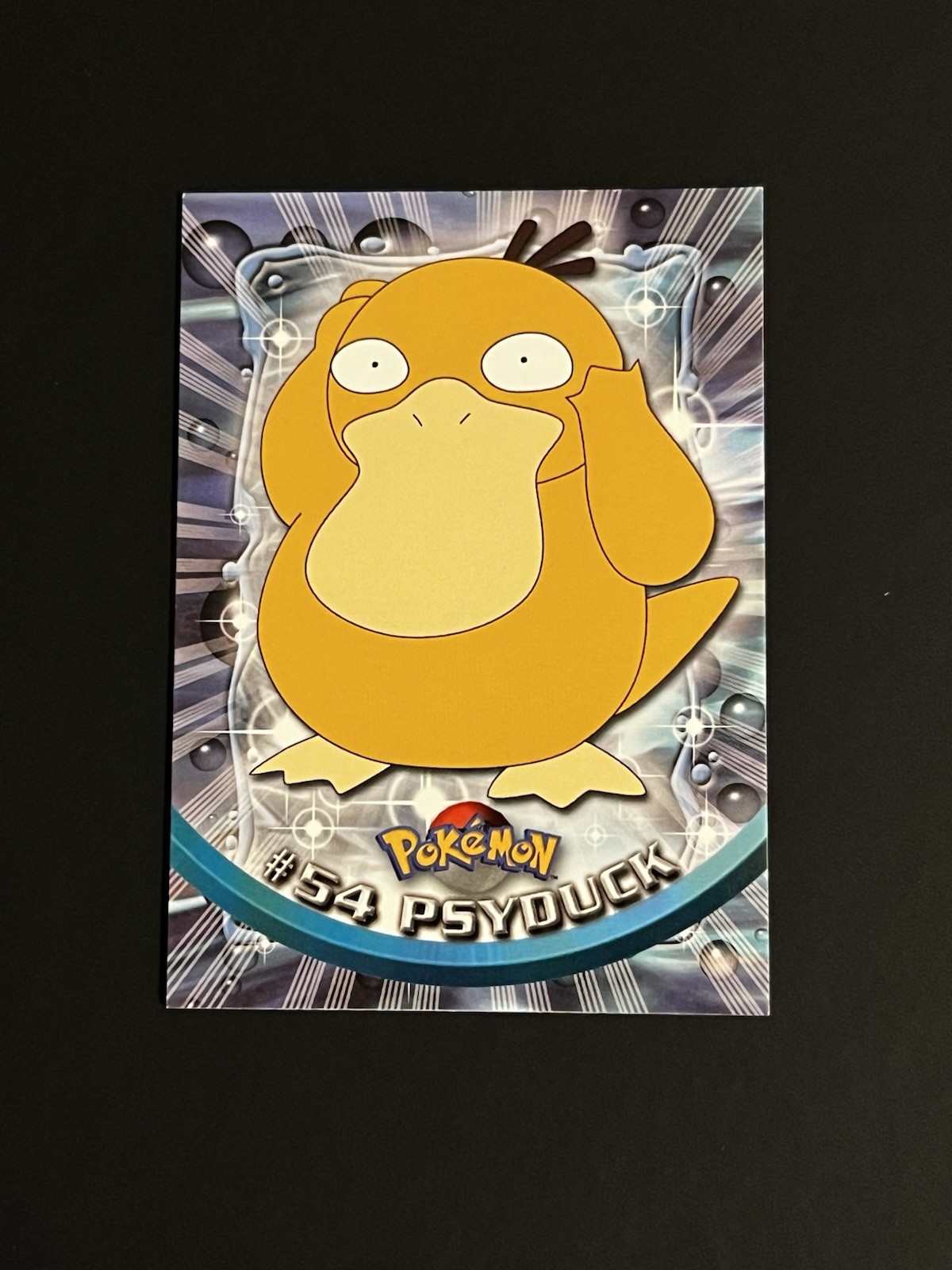 1999 Pokemon TV Animation Series #54 Psyduck Blue Logo