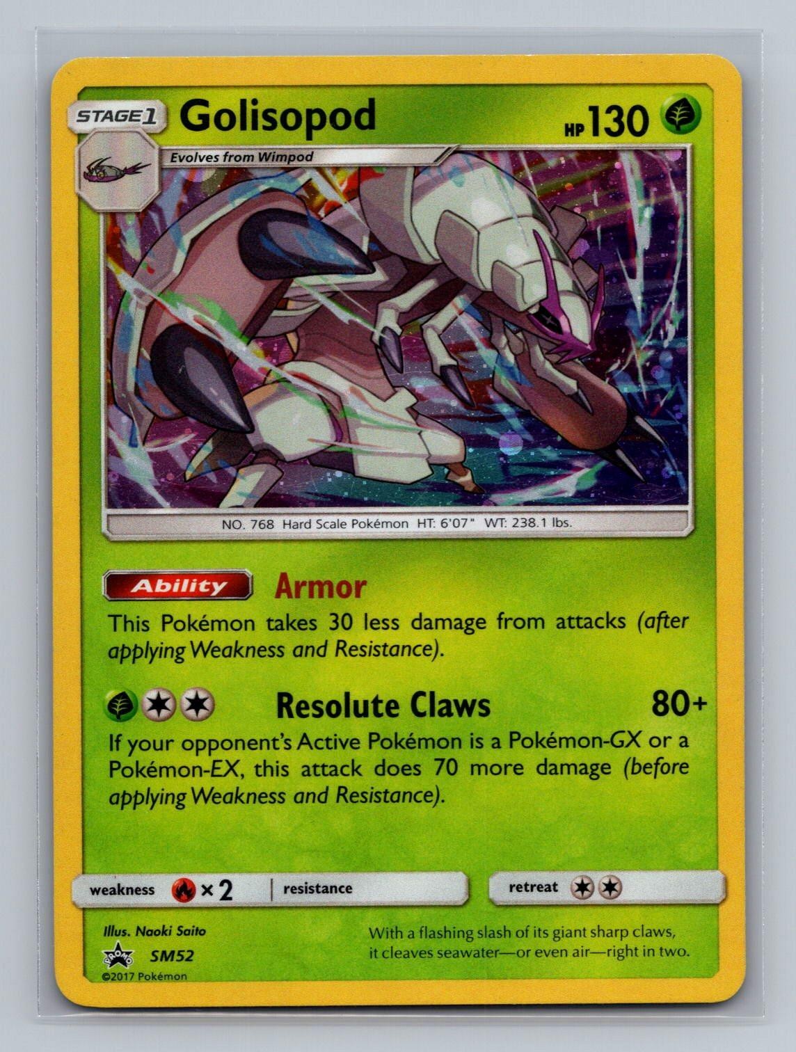 Golisopod - SM52 Holo Promo Sun & Moon Promo Pokemon Lightly Played