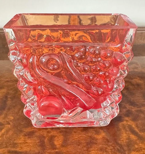 Josef Schott Vase Murano Style 1960s Glass Art Stunning Home Decoration
