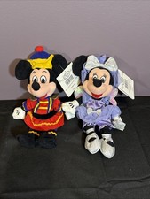 Disney Nutcracker Mickey Sugar Plum Minnie Bean Bag Plush NWT