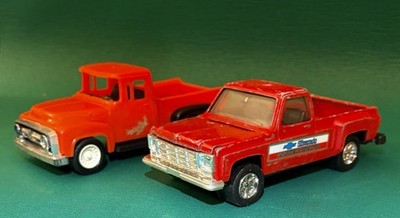 Vintage Strombecker Chevy Silverado Power Pickup Truck 1:30, and Orange Pickup