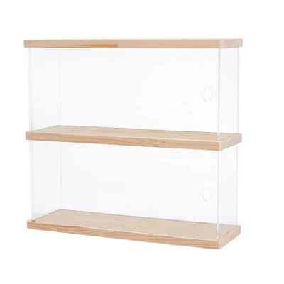 Vitrine en Acrylique à 2 Niveau 40x27x10cm Boite Vitrine pour Collections Boî... - Photo 1/4