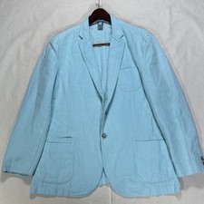 Peter Millar Linen Light Blue Blazer Sport Coat Mens XL