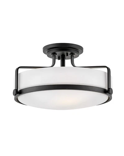 Hinkley Lighting 3643 Harper 3 Light 18"W Semi-Flush Bowl Ceiling - Black - Picture 1 of 10