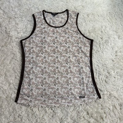 Women s XL Brown Horse Pattern Kerrits Horseback Riding Equestrian Tank Top