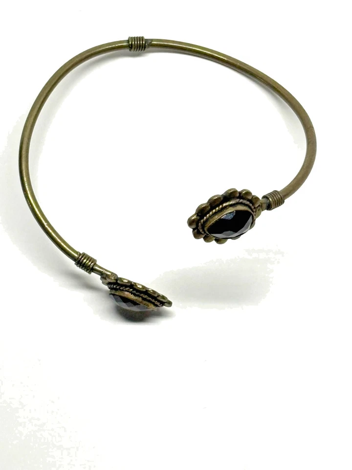黄铜金属手镯手链泪珠形玻璃口音 — 第 2/4 张图片
