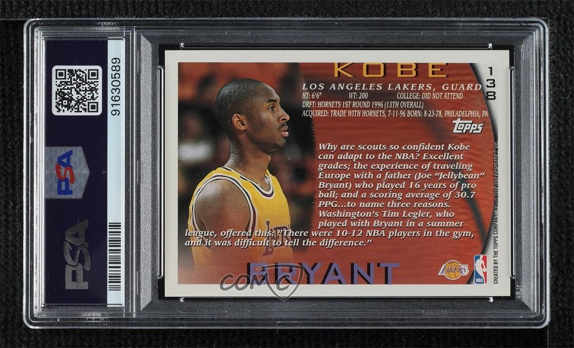 その他 NBA Kobe Bryant RC 96-97 Topps #138 s-l400.jpg