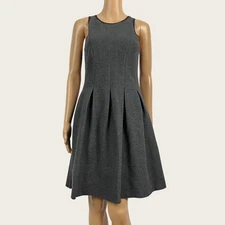 Shades Of Grey Micah Cohen Sz 2 Charcoal Gray Knit Fit Flare A-Line Sheath Dress
