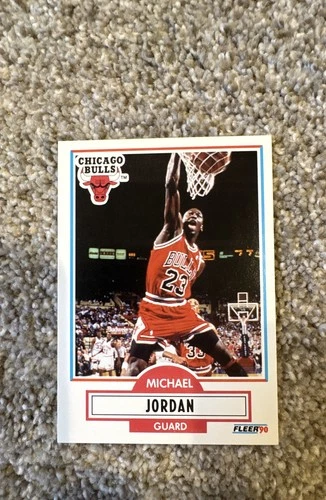 1990-91 Fleer - Michael Jordan #26 Black Line Above Biographical Information