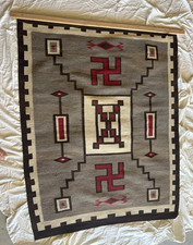 VINTAGE NAVAJO WHIRLING LOG RUG 46