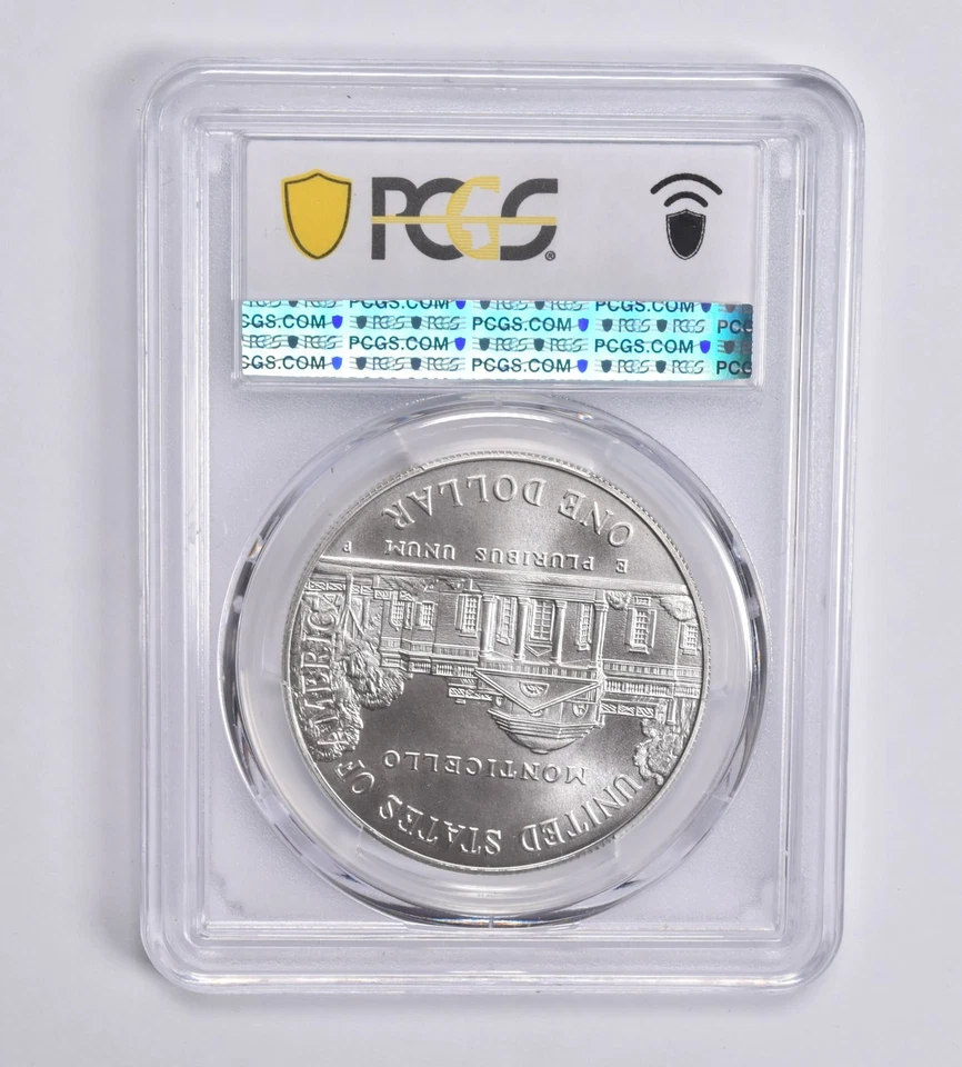 MS70 1993 P Jefferson Democracy Commemorative Silver Dollar PCGS *5238 - Image 2 of 4