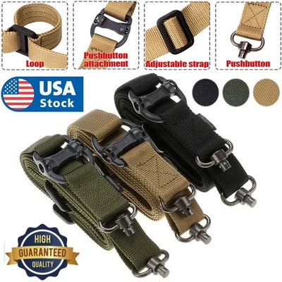 Retro Adjust Tactical Quick Detach QD 1 2 Point Multi Mission 1.2" Rifle Sling