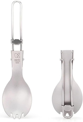 Titanium Klapplöffel Spork Outdoor Camping Geschirr Titan Besteck