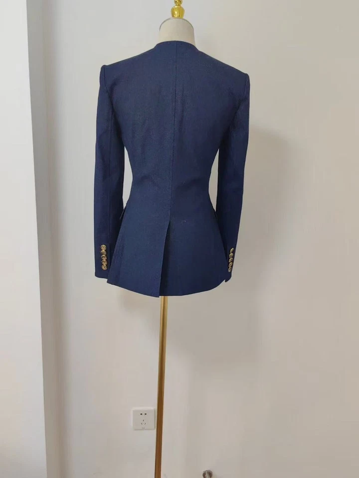 NEW VERONICA BEARD Cynthia Tailored Denim Jacket Midnight Wash - Image 4 of 4