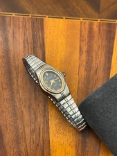 Working VTG Gruen‎ MOP Oval Ladies Watch Quartz New Stretch Band 20mm Fit 6.5\