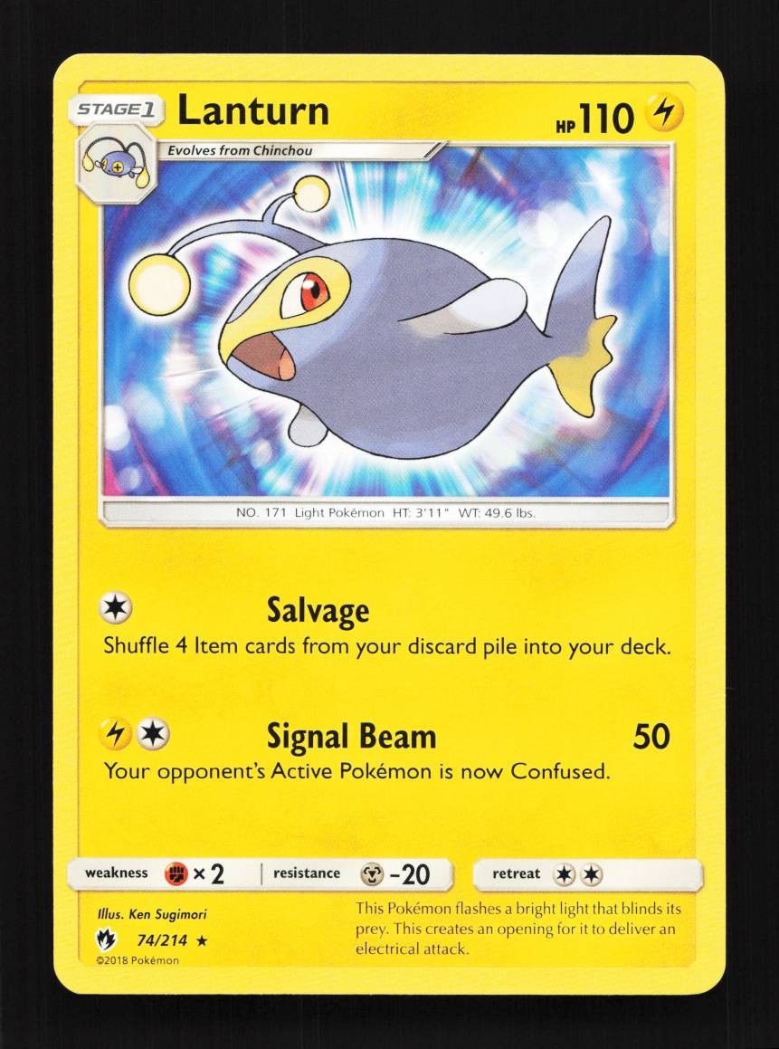 Lanturn 74/214 LP Lost Thunder English Pokemon Card TCG