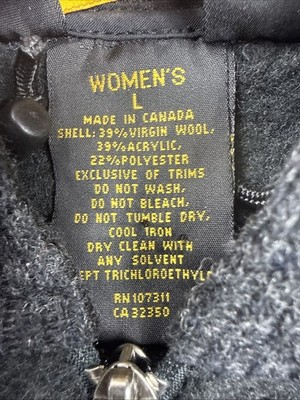 GoLite Women L Hooded Full Zip Sweater Jacket Wool Blend Charcoal