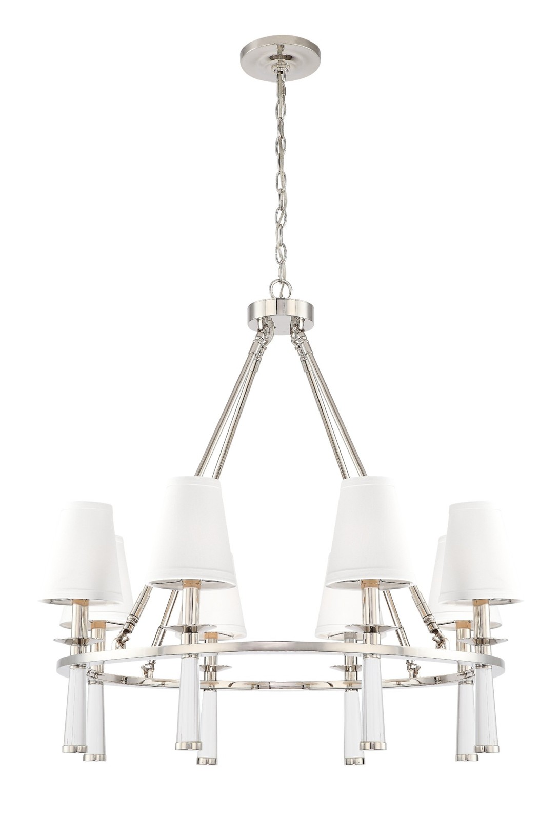 Crystorama Lighting Group 8867 Nickel Baxter 8-Light 32