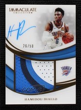 2018-19 Panini Immaculate Premium 26/50 Hamidou Diallo #PP-HDL Patch Auto 0d44