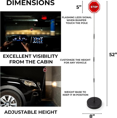 ZONE TECH LED FLASHING STOP SIGN PARKING ASSISTANT, PS0006