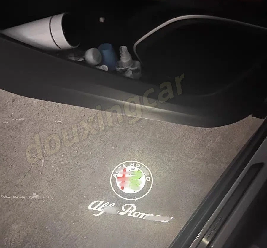 Luz láser sombra cortesía escalón puerta 4 piezas para Alfa Romeo Stelvio 2002-2021 Foto 2 de 3