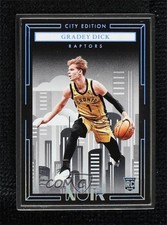2023-24 Panini Noir Rookies Metal Frame City Edition 24/25 Gradey Dick #235 13p4