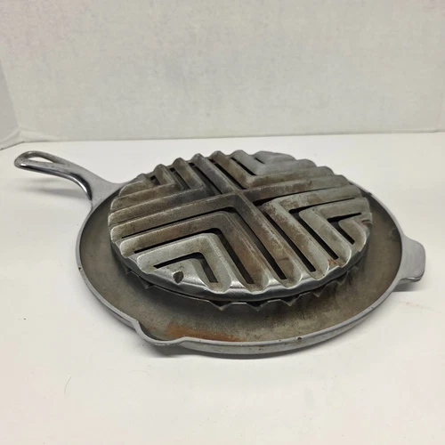 Vtg Griswold Cast Iron Double Broiler 875 876 Erie PA USA Rare USA Pan