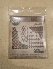 RARE TIM HOLTZ ALTERATIONS SIZZIX THINLITS ELLISON 4 DIES CRAFT
