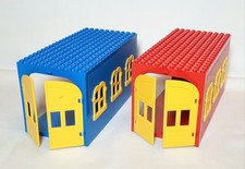 Vintage LEGO Fabuland - Large Building Boxes With Windows & Doors - Good 