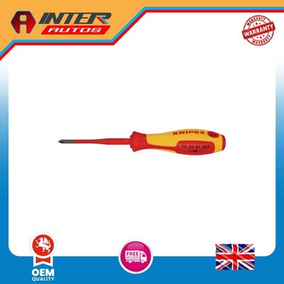 Draper KNIPEX 98 24 01 SLS VDE Insulated Plus-Minus Screwdriver, PH-S1 x 80mm 28
