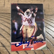 Jerry Rice On Card Autograph 8 of 9 - 1992 Pro Line Profiles - (AU) 49ers