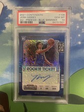 2021-22 Panini Contenders #106 Josh Giddey Blue Shimmer AUTO RC /20 PSA 10