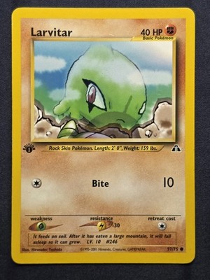 Larvitar 57/75 1st Edition Neo Discovery 2000 Pokémon Tcg WoTC VLP-NM