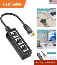 High-Speed 1 to 3 RJ45 Network Splitter for Seamless Internet Connectivity