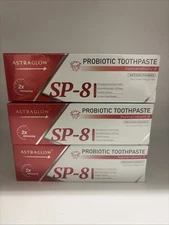 Astraglow SP-8 Probiotic Toothpaste 100g Whitening Fresh Breath (3 pack)