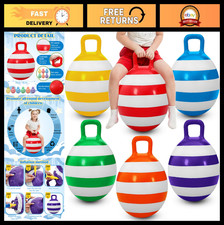 6 Pcs 18" Inflatable Hopper Balls - Bouncy Jumping Toys for Outdoor Games Exer