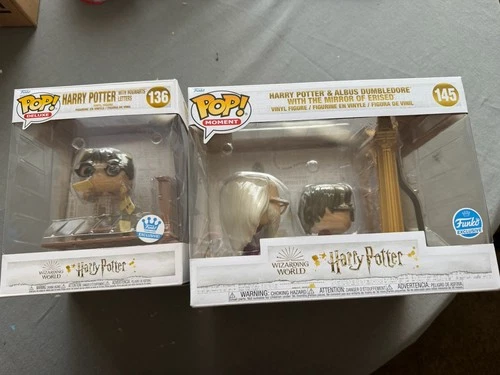 Funko Pop Harry Potter Bundle- Mirror Of Erised # 145 & Hogwarts Letters #136