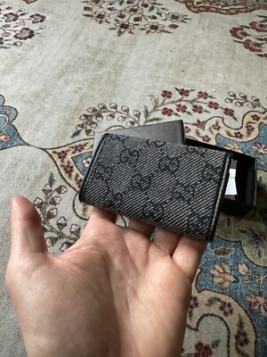 New Gucci P. Chiavi Keychain Case Denim GG | eBay