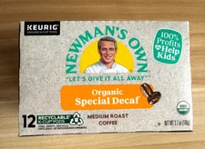 NEWMAN'S OWN- ORGANIC SPECIAL DECAF-K-Cup Pods-12 Count Pack -MEDIUM ROAST