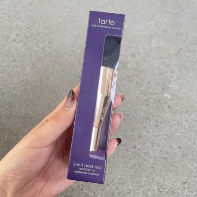 TARTE RETRACTABLE CUSTOM COVERAGE 2 in 1 FACE BRUSH (Full Size)- New in box