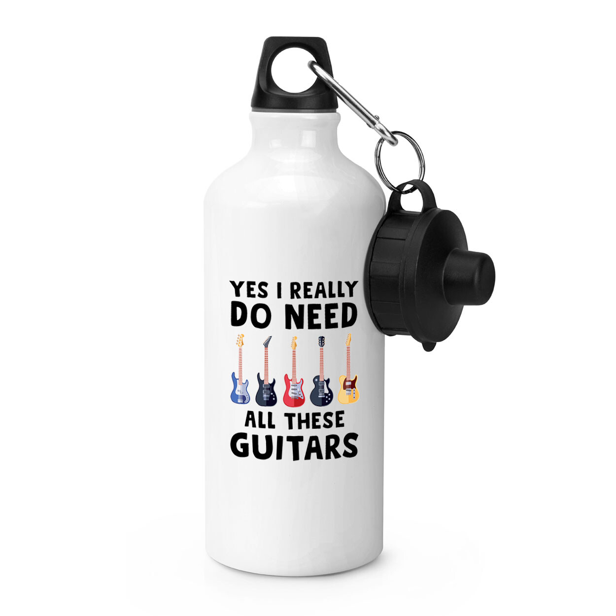 Yes I Really Do Need All These Guitars Sports Water Bottle Rock N Roll Funny