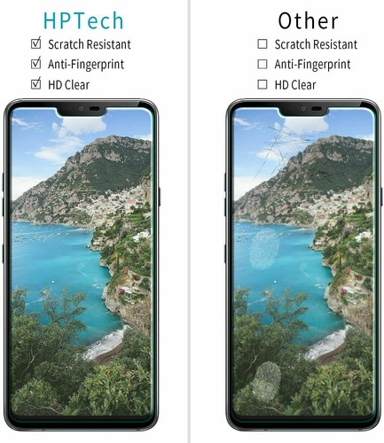 Für LG G7 klar Premium klar Hartglas Displayschutzfolie Case Friendly - Bild 2 von 11
