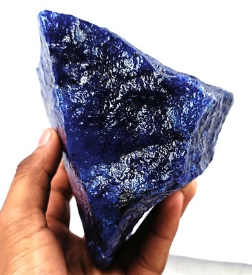 DYED Natural Blue Sapphire Chunk 7475Ct EGL Certified Rough