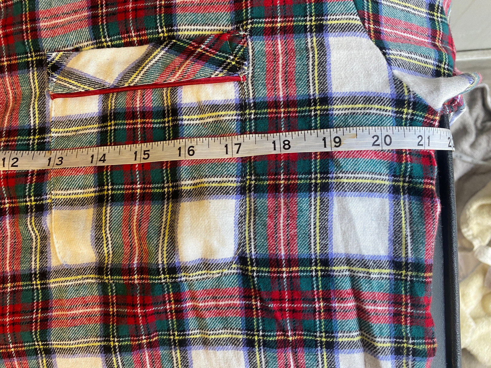 Family Pajamas 2-PC Stewart Plaid Cotton Knit Plaid 100% cotton size S